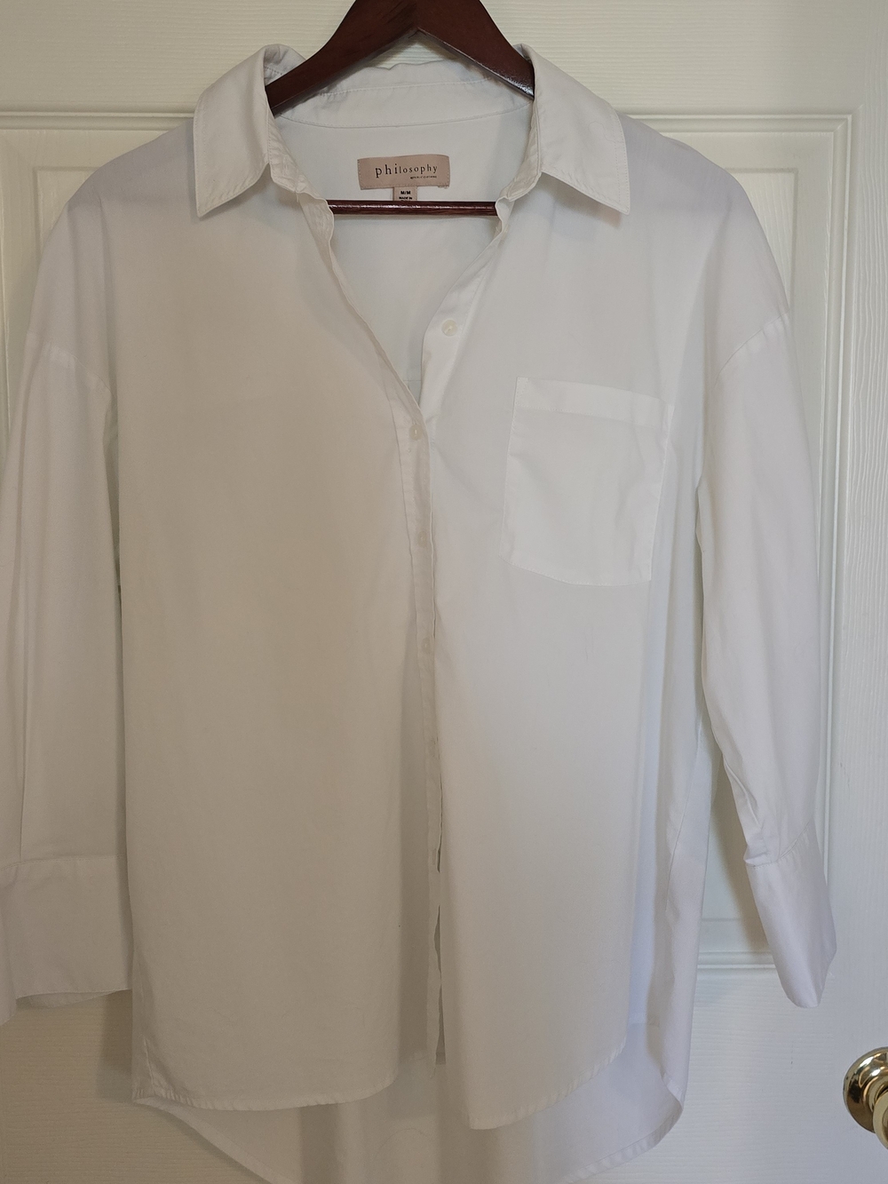 Philosophy Women'sWhite Relaxed Button-Down